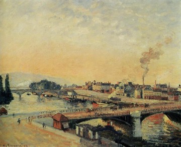 ルーアンの日の出 1898年 カミーユ・ピサロ 風景の流れ Oil Paintings